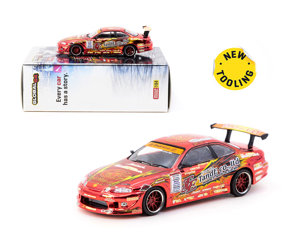 Tarmac Works 1:64 Vertex Ridge TE3006 Soarer Chrome Red – Special