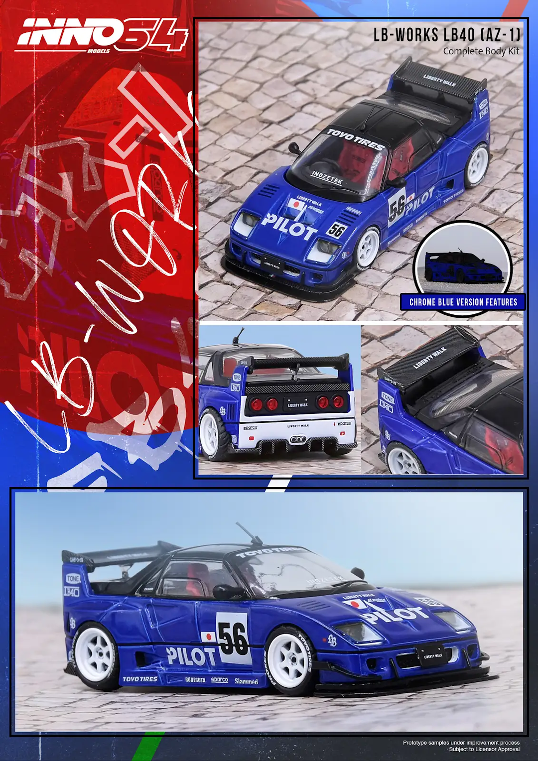 INNO64 1/64 MAZDA AZ-1 LIBERTY WALK LB40 