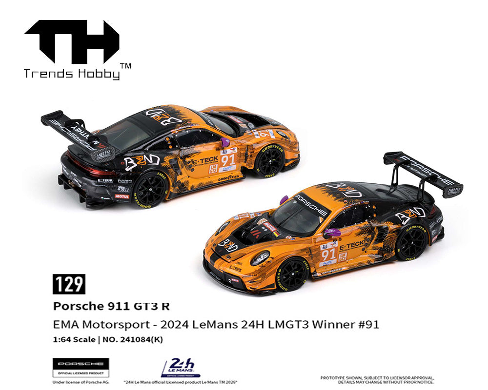 Trends Hobby 1/64 Porsche 911 GT3 R EMA Motorsport - LeMans 24H 2024 LMGT3 Winner #91 241084(K)