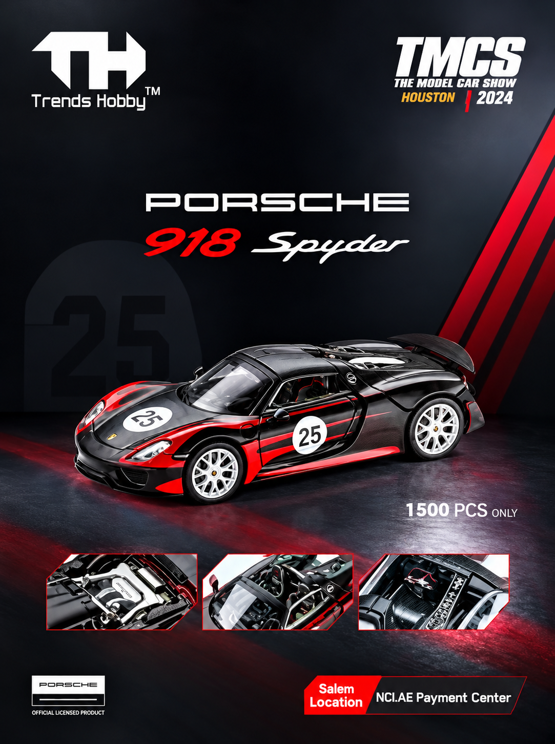 Trends Hobby 1/64 Porsche 918 Spyder #25 TMCS 2026 Event Exclusive 241086(D)