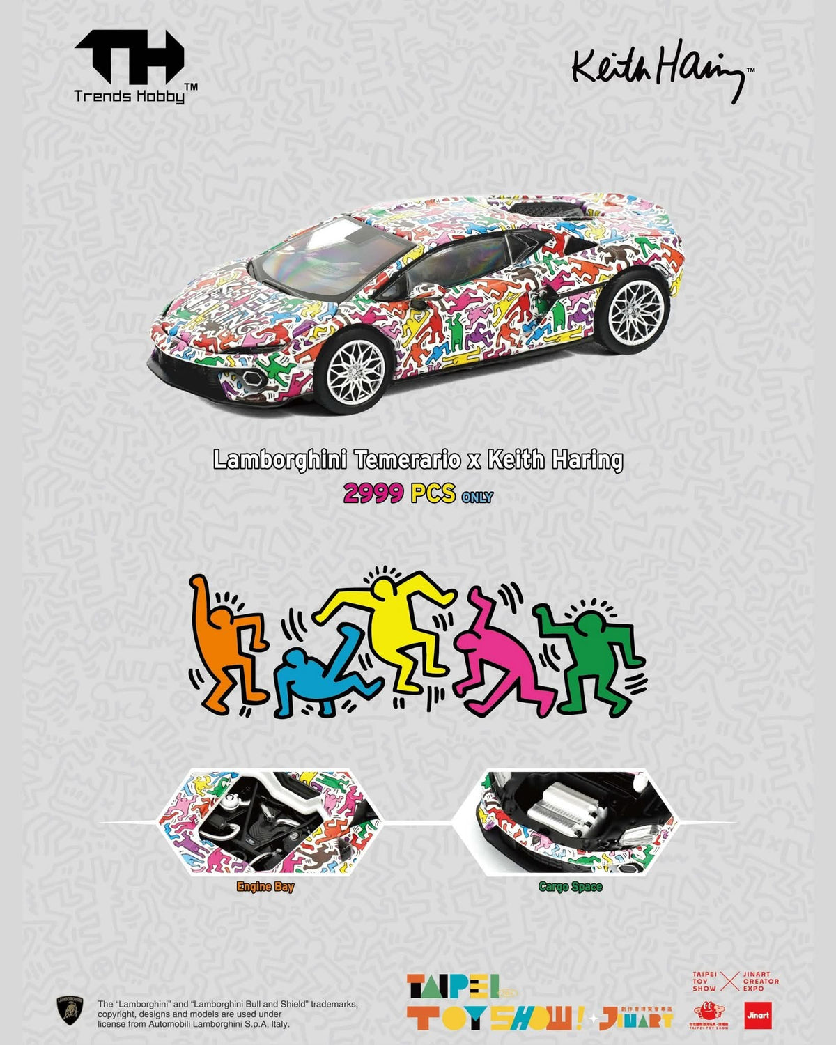 Trends Hobby Lamborghini Temerario x Keith Haring Taiwan TaiPei Toy Show 2026 1/64 Diecast