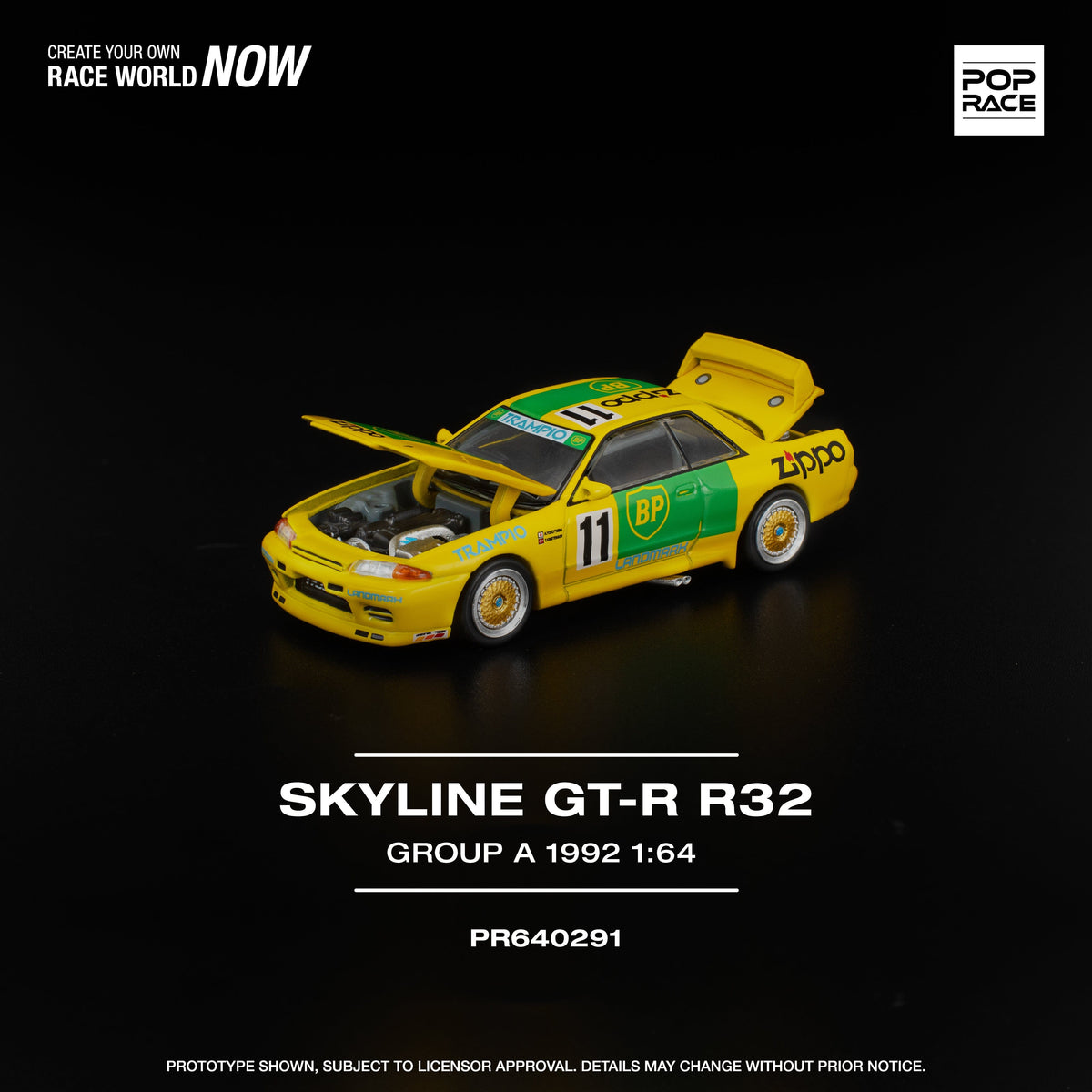 POP RACE 1:64 GT-R R32 GROUP A 1992 PR640291