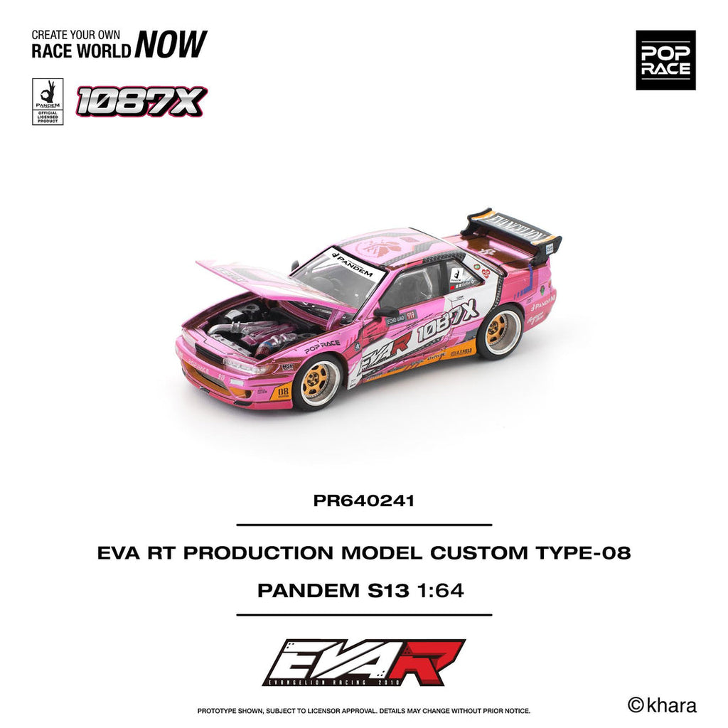POP RACE 1:64 PANDEM SILVIA S13 EVA RT PRODUCTION MODEL CUSTOM TYPE-08 x 1087X PR640241