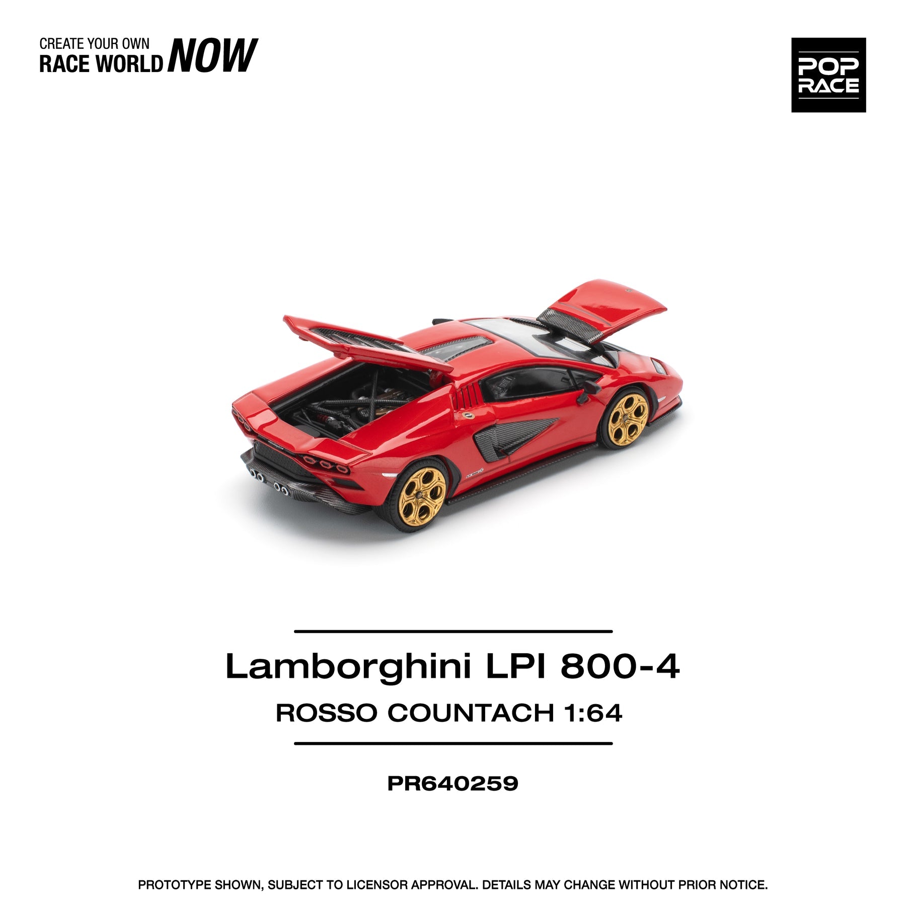 Pop Race Lamborghini Countach LPI 800-4 Rosso PR640259
