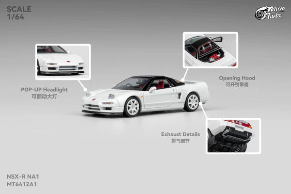 Micro Turbo - 1/64 Custom NSX-R - Metallic White