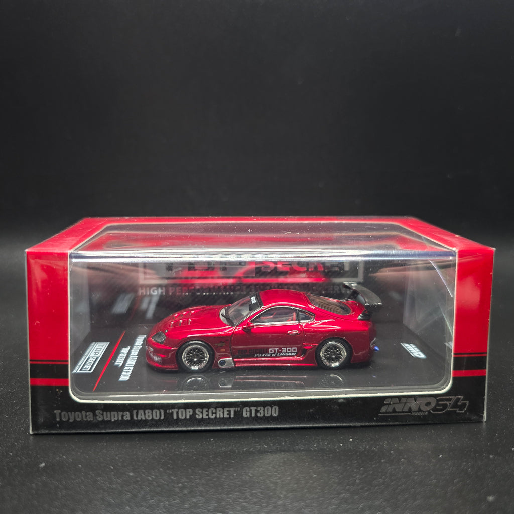 INNO64 1:64 Toyota Supra (A80) TOP SECRET GT300 in Red