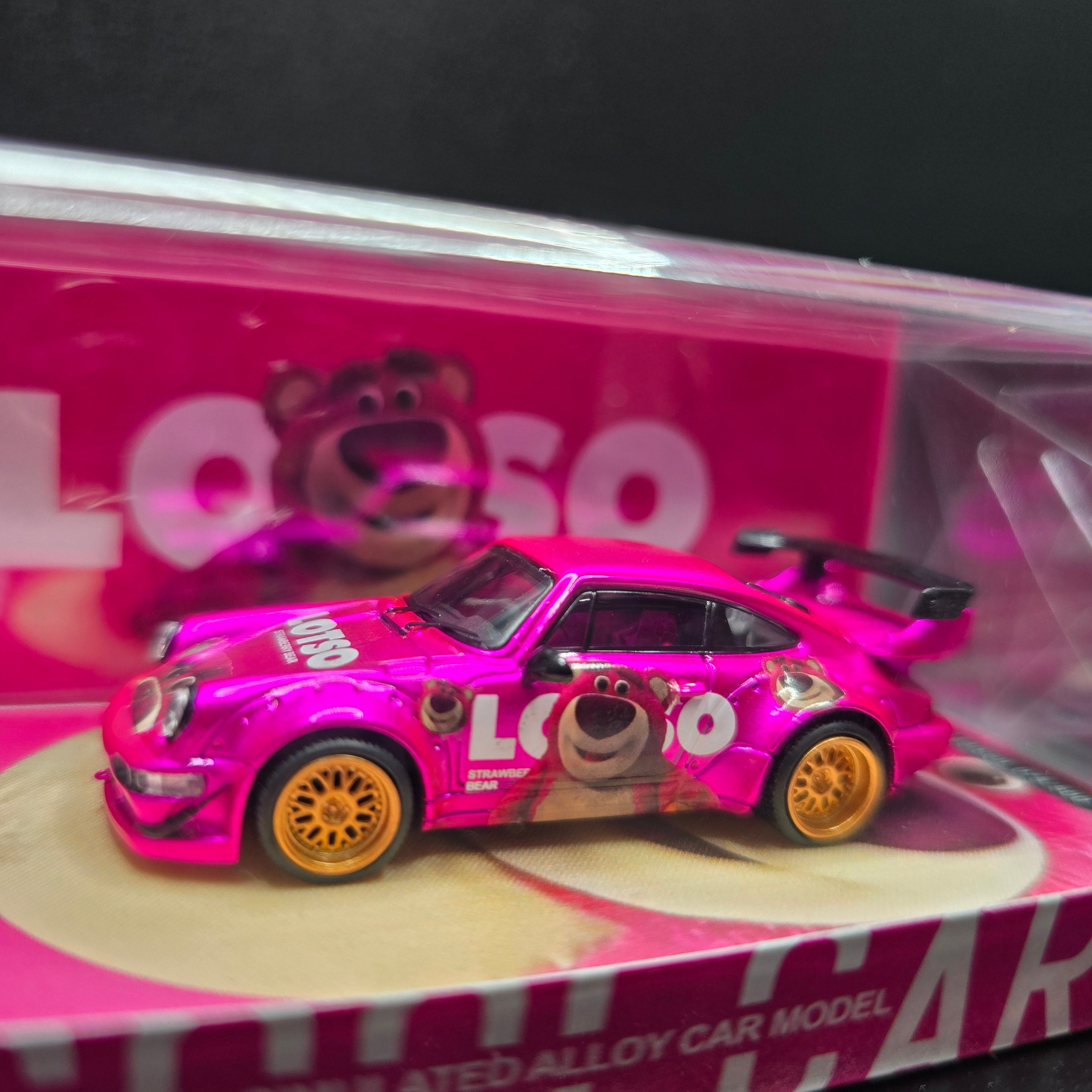 Cool Car 1:64 RWB Porsche 964 Bear Diecast Model Car with Figure