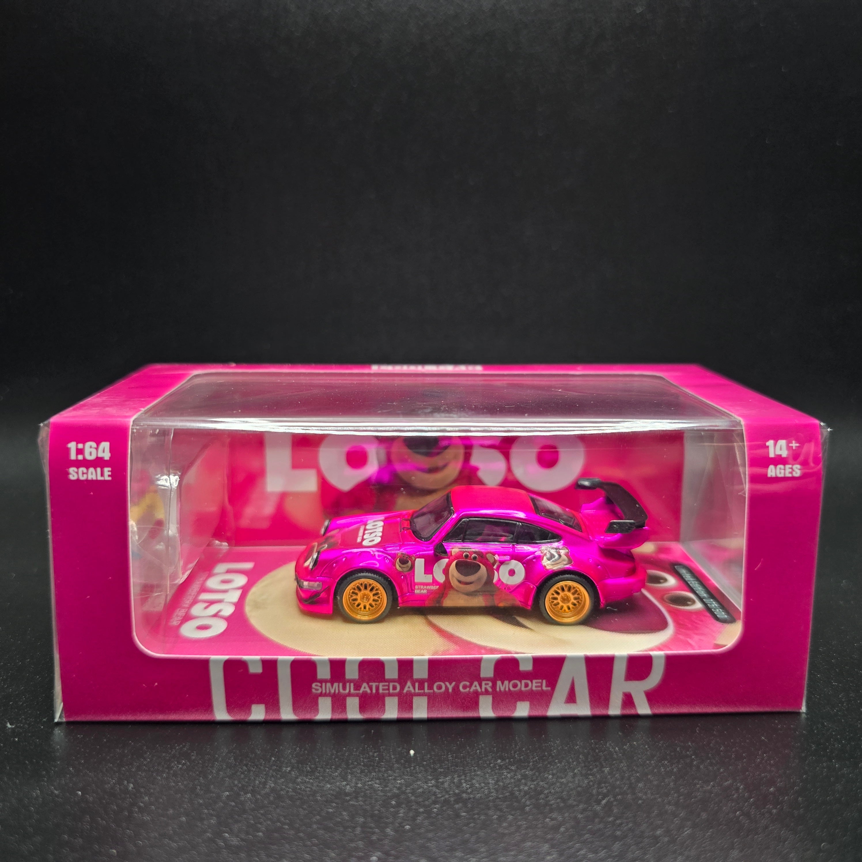 Cool Car 1:64 RWB Porsche 964 Bear Diecast Model Car with Figure