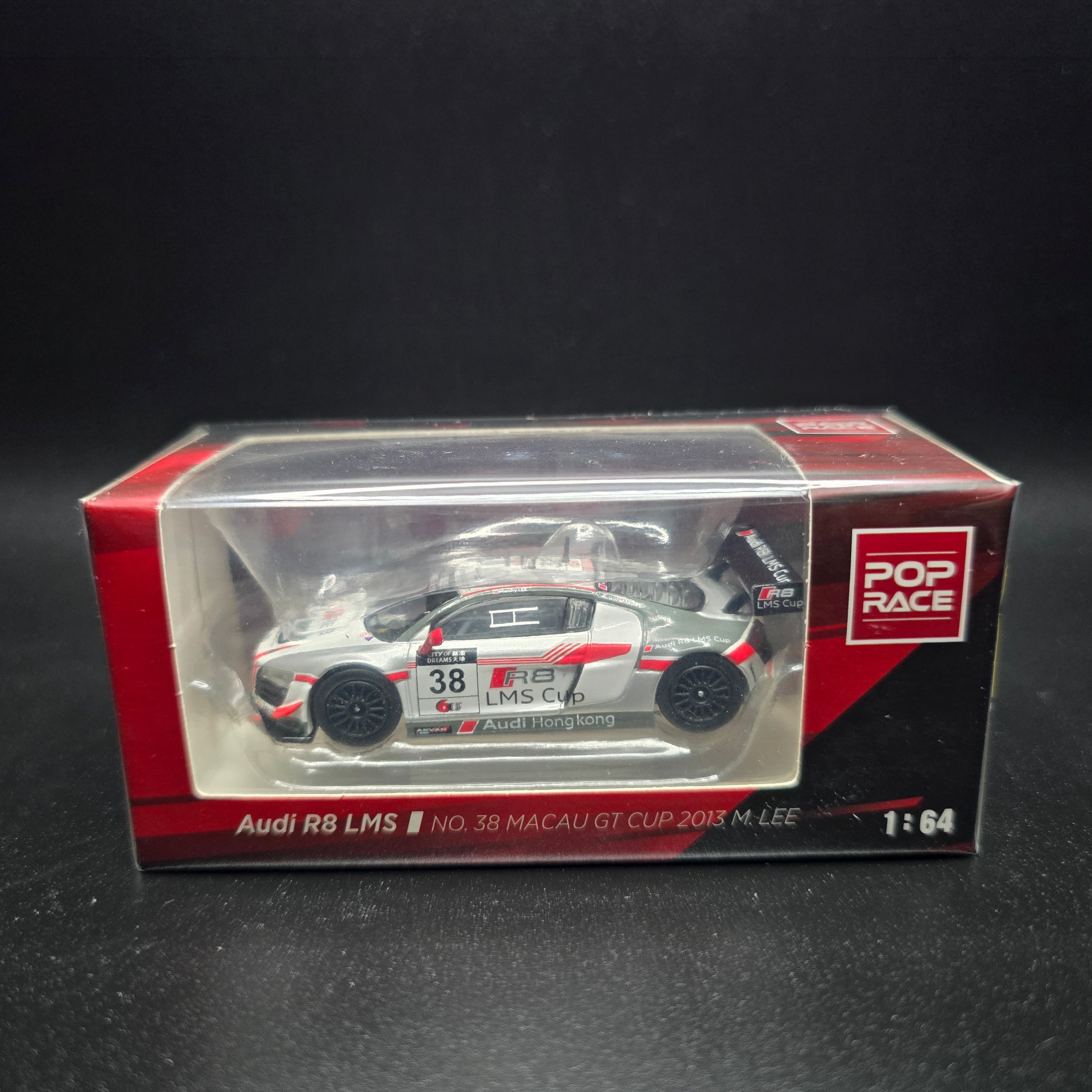POPRACE 2013 Audi R8 Macau GT Cup Marchy Lee #38 Diecast Car Model