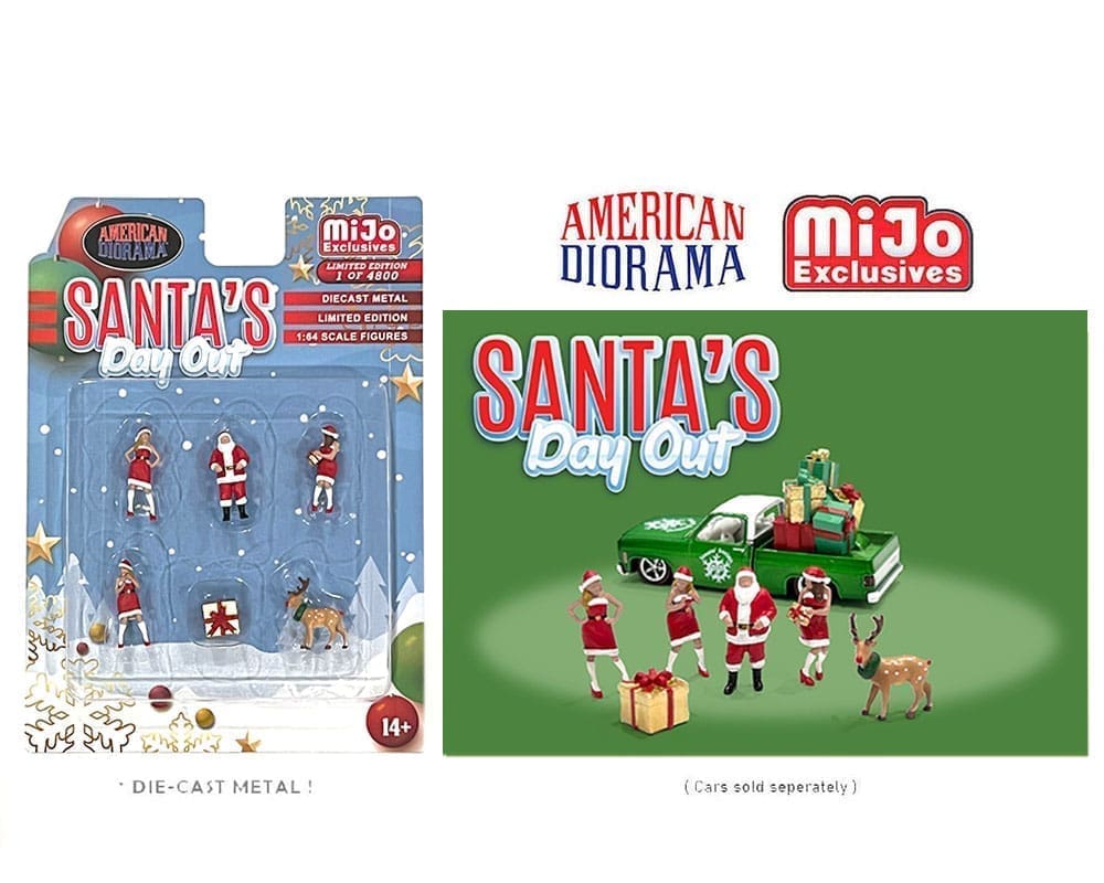American Diorama Santa's Day Out Diecast 1:64 Scale Figures