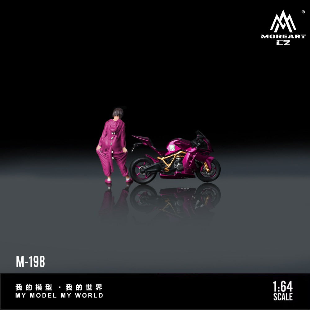 MoreArt 1:64 Resin KTM 1190 Pink Tyrannosaurus Motorcycle and