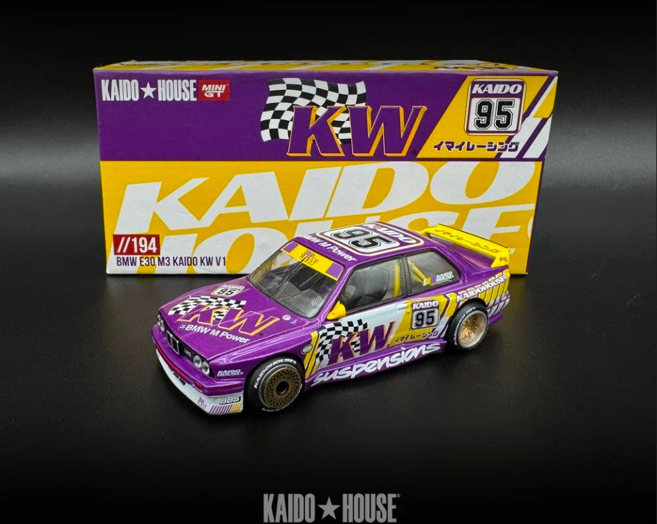 Kaido House x Mini GT 1:64 BMW M3 Kaido KW V1 – Purple