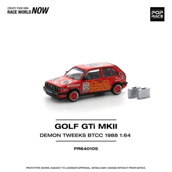 Pop Race Volkswagen Golf GTI MKII Team Demon Tweeks BTCC 1988 PR640105