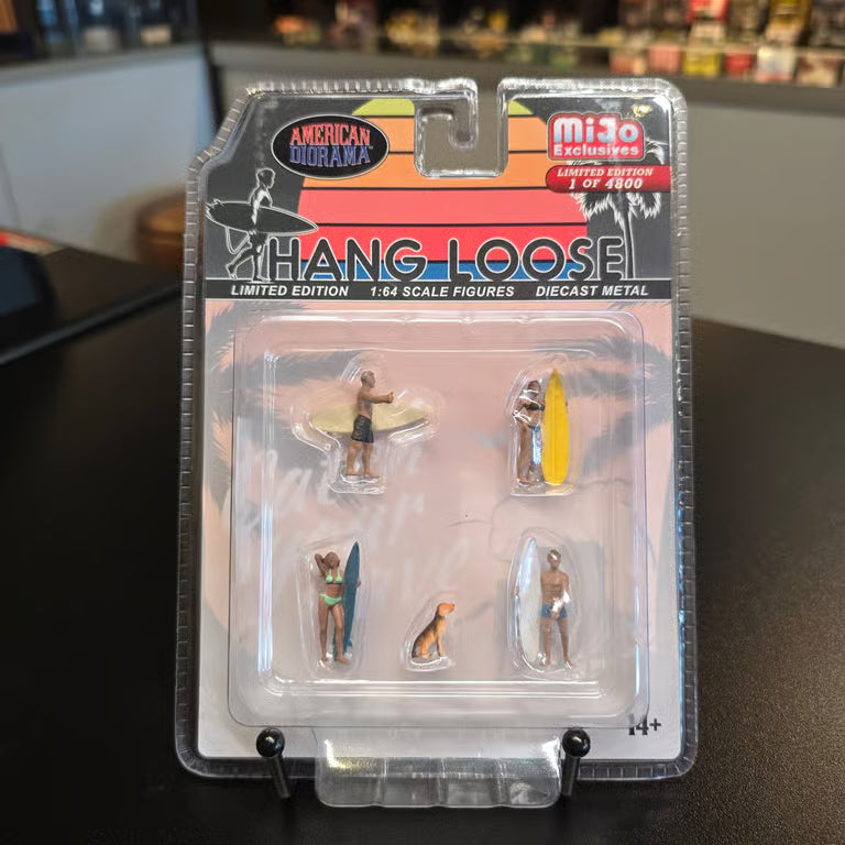 American Diorama Hang Loose Surfing Diecast 1:64 Scale Figures
