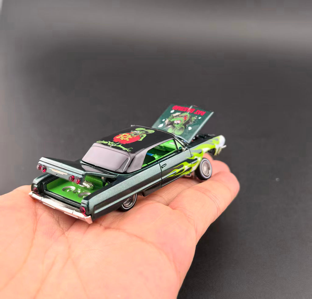 Fine Works 64 Chevrolet Impala West Coast Bouncing Cars Rat Fink 1/64