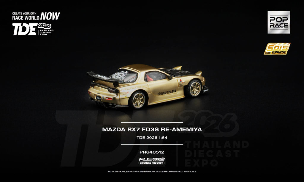 POP RACE 1/64 MAZDA RX7 FD3S RE-AMEMIYA TDE 2026 PR640512