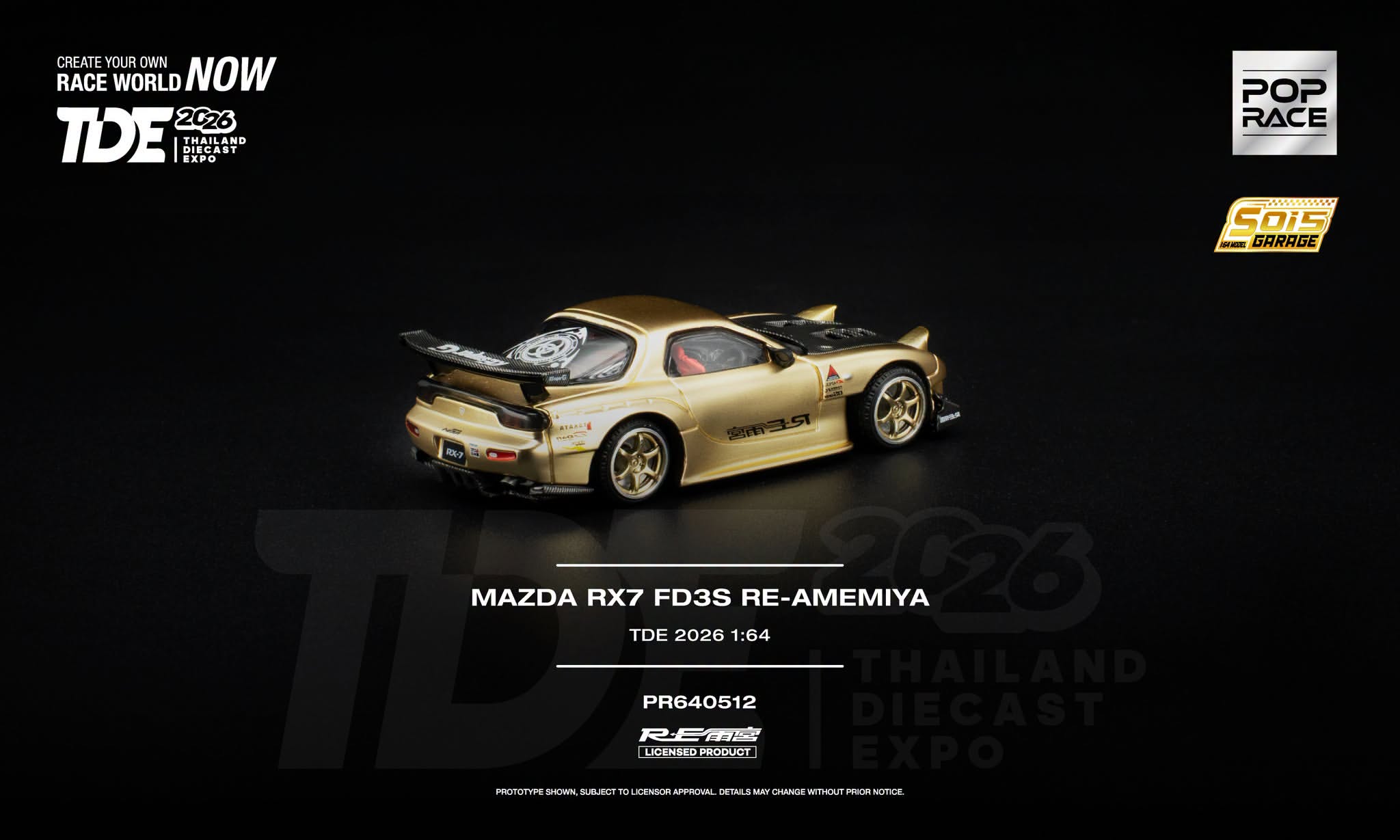 POP RACE 1/64 MAZDA RX7 FD3S RE-AMEMIYA TDE 2026 PR640512