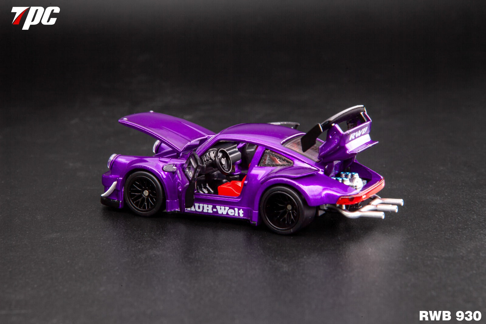 TPC FG RWB 930, Fully Opening parts Diecast Model 1:64 Purple