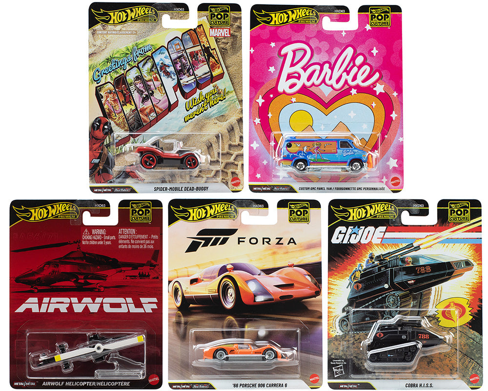 Hot Wheels 1:64 Pop Culture Q Case 2025 Assortment Premium Set