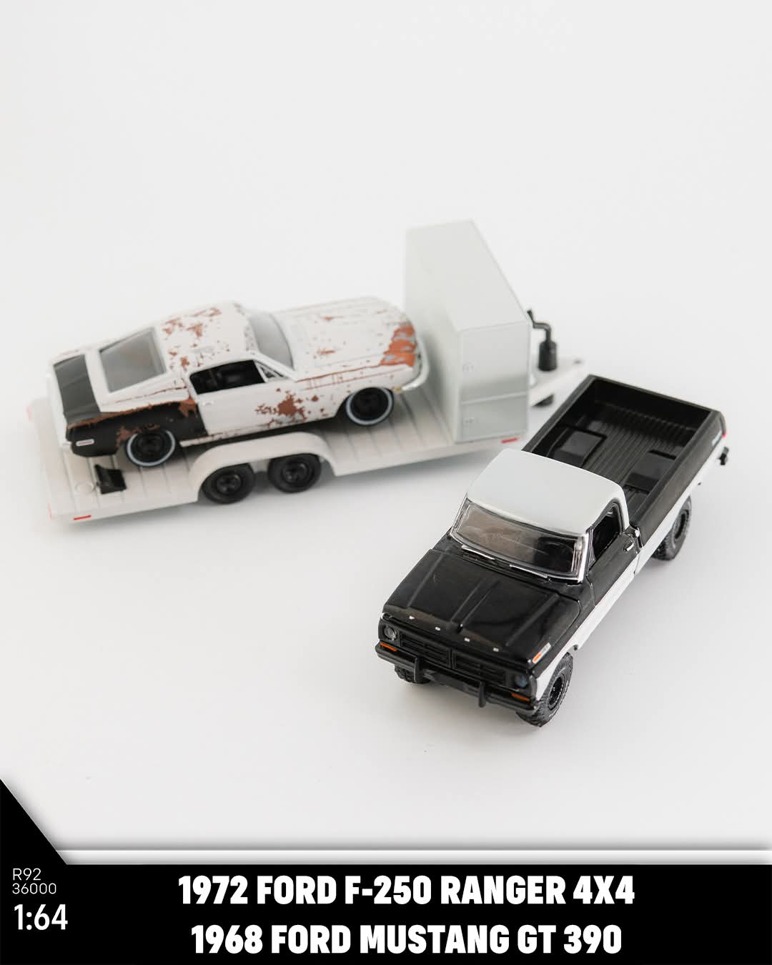 M2 Machines 1972 Ford F-250 Ranger 4X4 and 1968 Ford Mustang GT