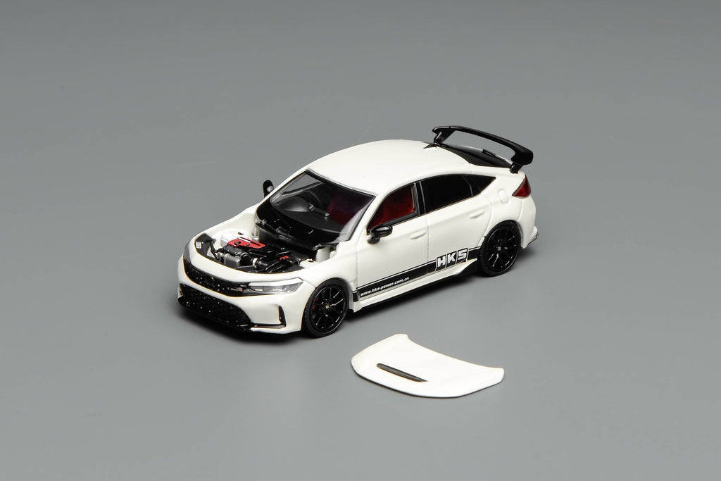 Motorhelix 1/64 Honda Civic TYPE R (FL5) HKS Championship White M65319