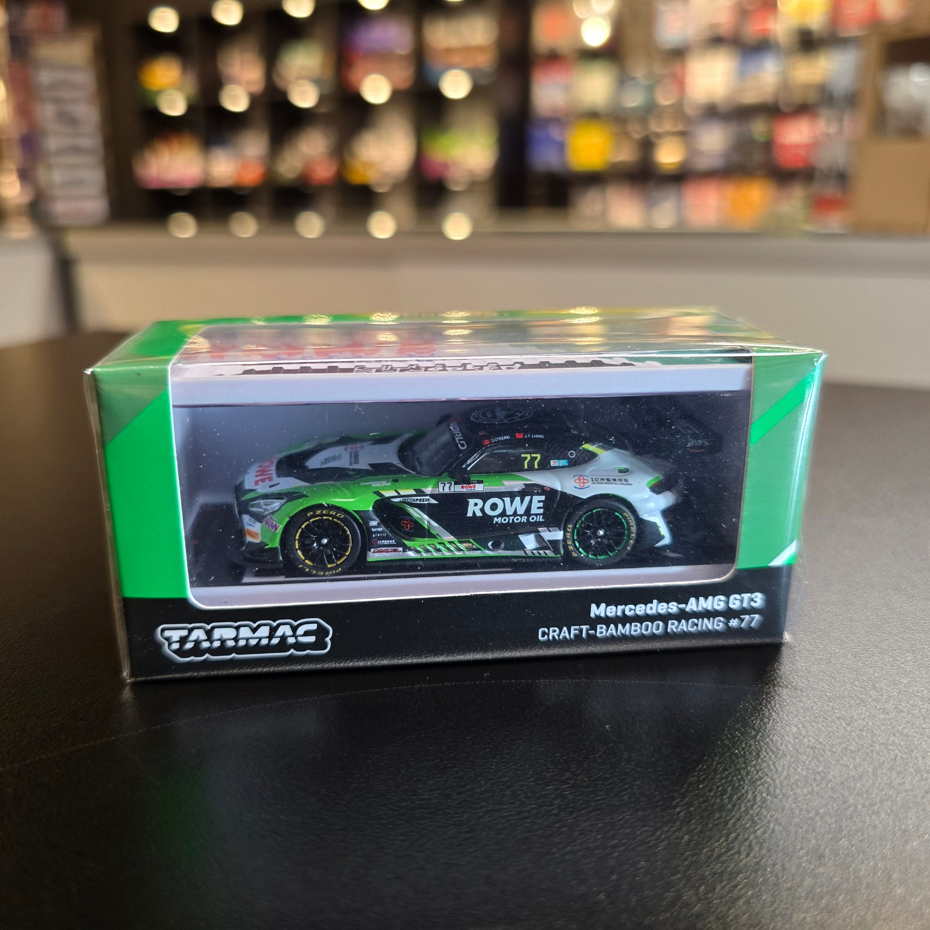 Tarmac Works 1:64 Mercedes-AMG GT3 GT World Challenge Asia 2025 – Beijing Season Finale Craft-Bamboo Racing #77 with Container – HOBBY64 – Special Edition
