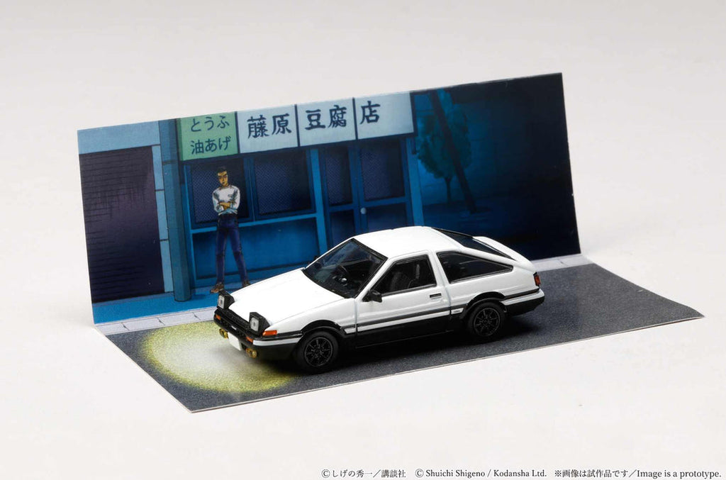 HOBBY JAPAN JDM64 1/64 Toyota SPRINTER TRUENO (AE86)/ INITIAL D Takumi Fujiwara VS Takeshi Nakazato (Includes 2 random cards) HJDMD001C