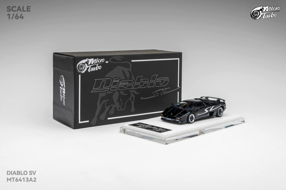 Micro Turbo 1:64 Custom Diablo SV - Metallic Black MT6413A2