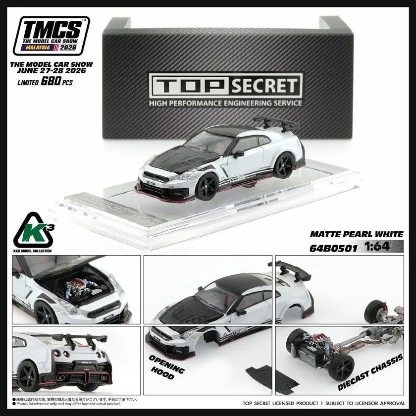 BM Creations Top Secret Nissan R35 TMCS Toy Model Car Show Exclusive 2026 1:64