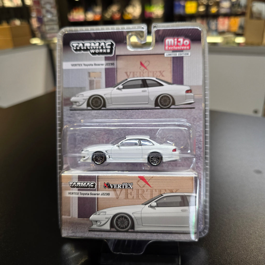 Tarmac Works 1:64 VERTEX Toyota Soarer JZZ30 – White – Global64 – Limited Edition