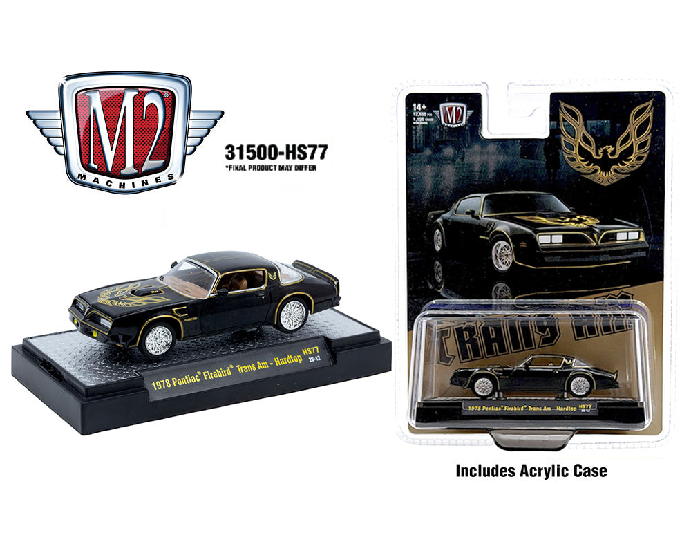 M2 Machines 1:64 1978 Pontiac Trans Am Firebird Special Edition – Black – Hobby Exclusive