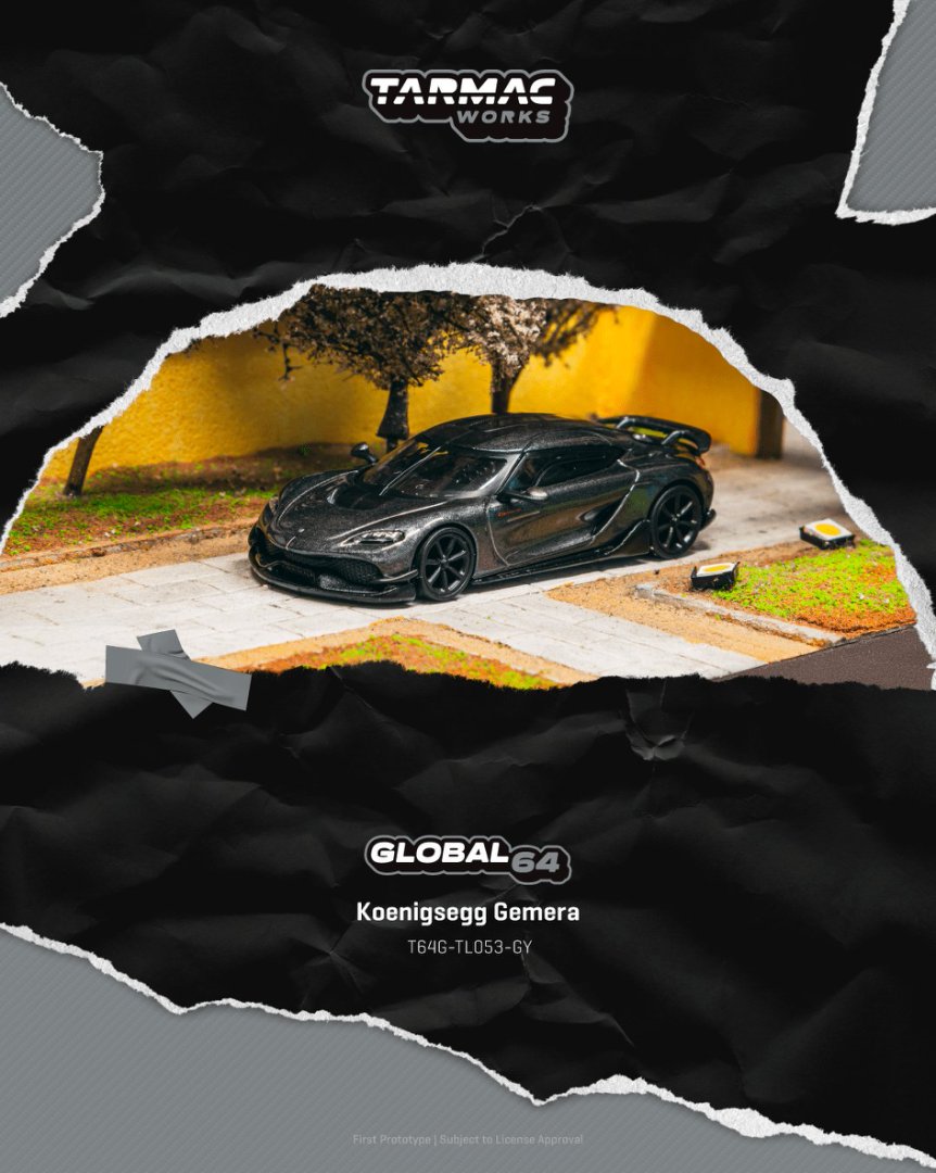 TARMAC WORKS GLOBAL64 1/64 Koenigsegg Gemera Grey T64G-TL053-GY