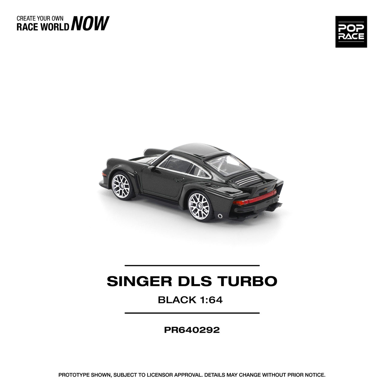 POP RACE 1/64 SINGER DLS TURBO (ROAD) BLACK PR640292