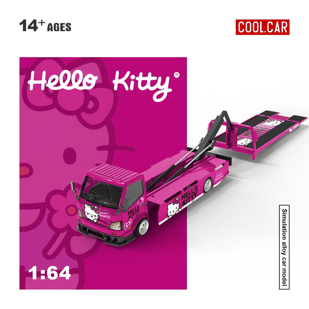 Coolcar 1:64 H300 Car Transport Hauler Pink Hello Kitty Livery