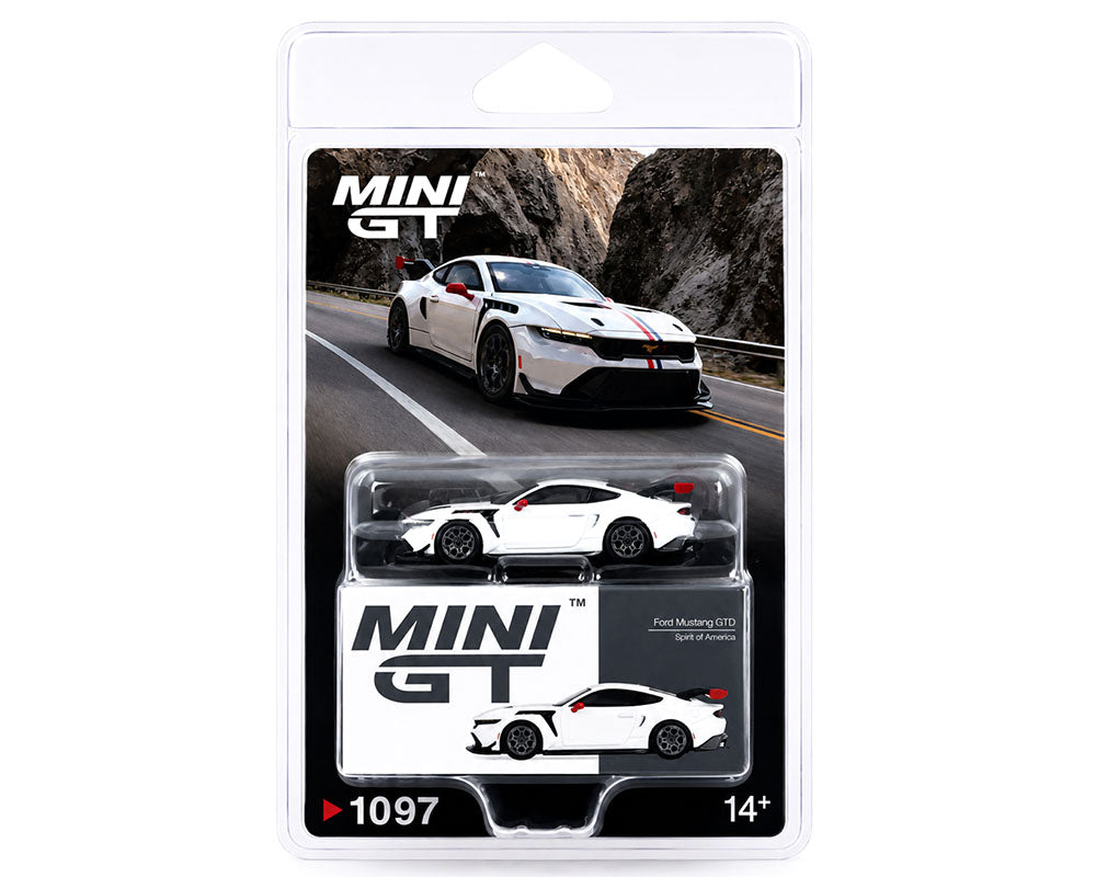 Mini GT 1:64 Ford Mustang GTD Spirit of America – White # 1097