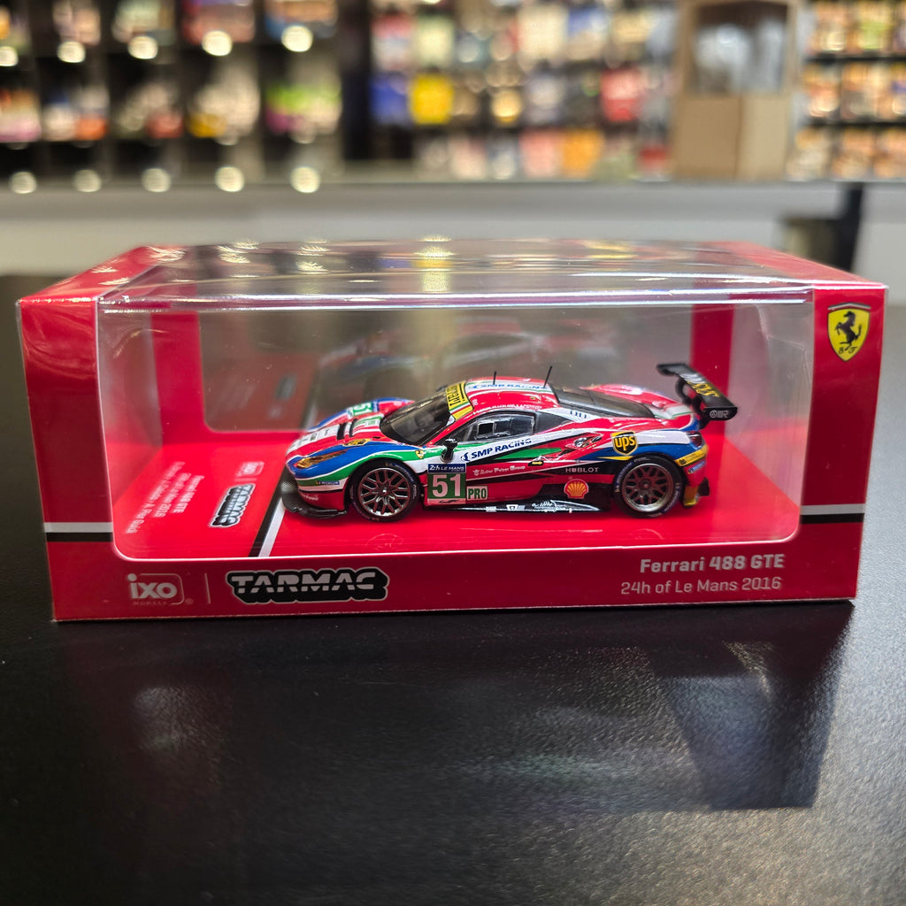 Tarmac Works 1:64 Ferrari 488 GTE 24h of Le Mans 2016 #51 – Hobby64
