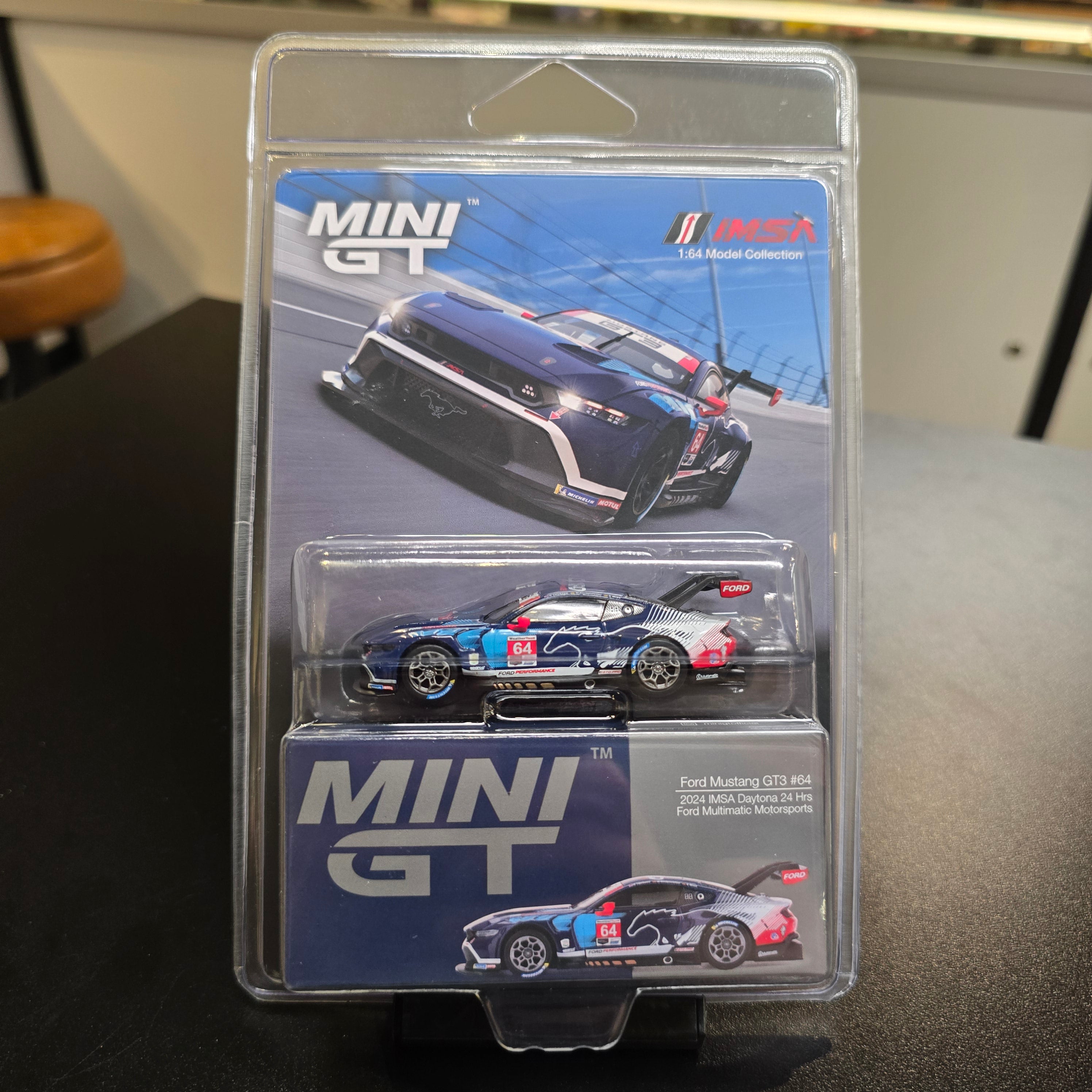 Mini GT 1:64 Ford Mustang GT3 #64 Ford Multimatic Motorsports 2024 IMSA Daytona 24Hrs