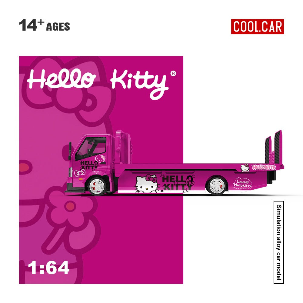 Coolcar 1:64 H300 Car Transport Hauler Pink Hello Kitty Livery