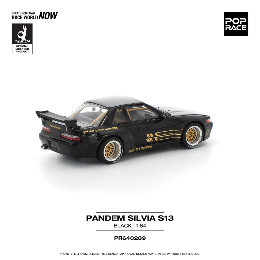 POP RACE 1/64 PANDEM SILVIA S13 - BLACK PR640289