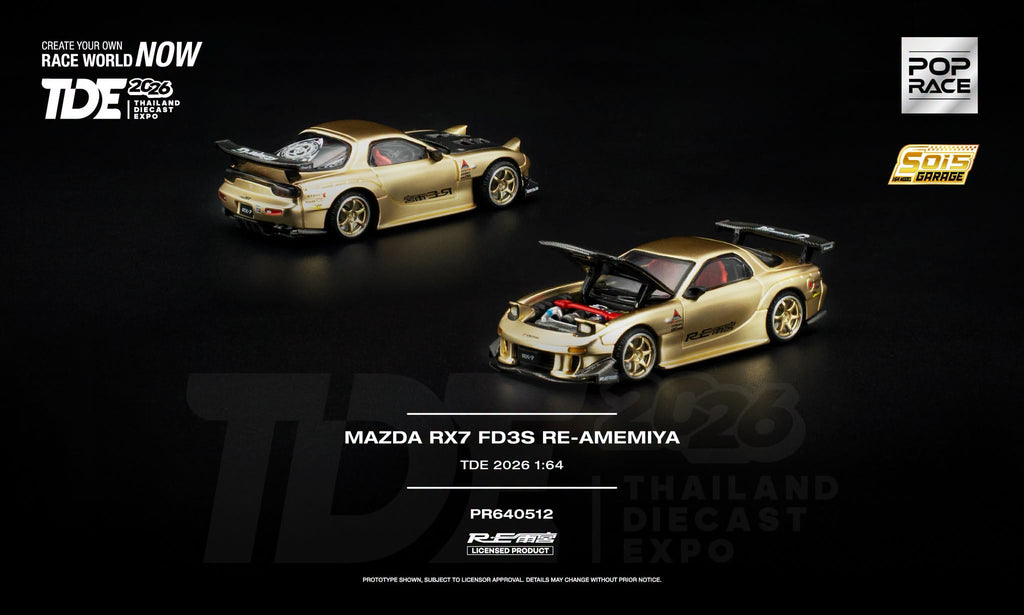 POP RACE 1/64 MAZDA RX7 FD3S RE-AMEMIYA TDE 2026 PR640512