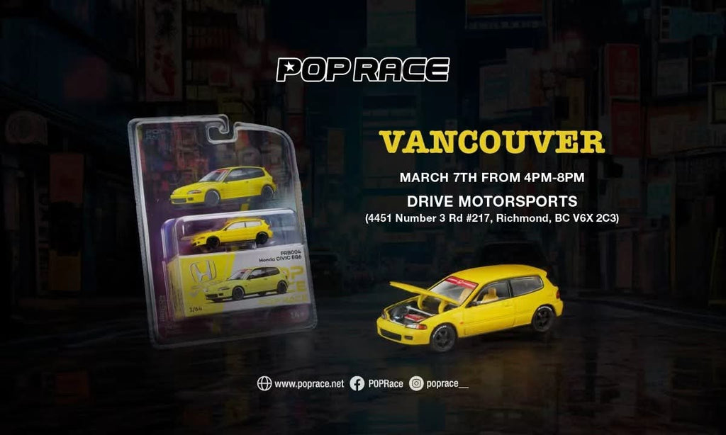 Pop Race 1:64 Vancouver Event Model Honda Civic EG6 PRB004