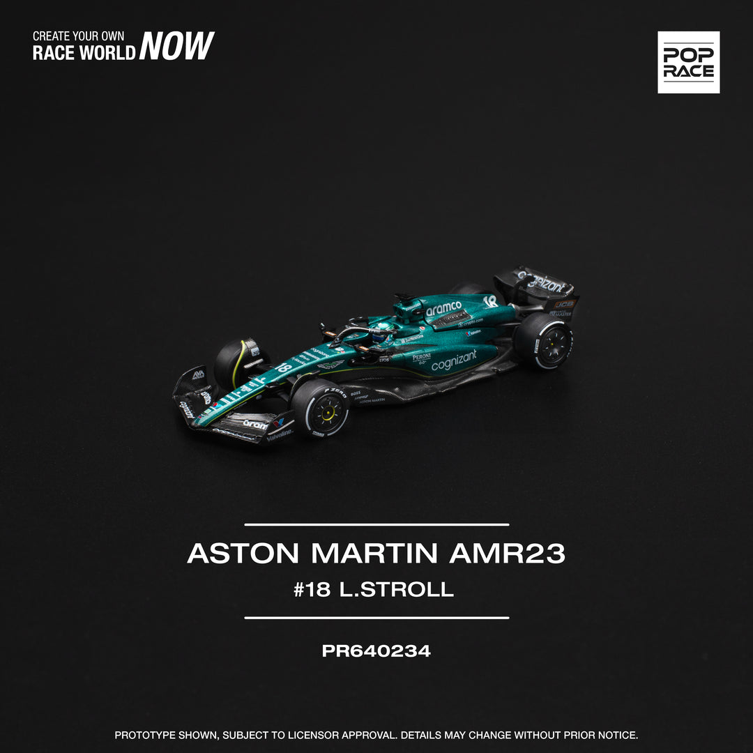 POP RACE 1/64 ASTON MARTIN AMR23 F1 #18 L. STROLL PR640234