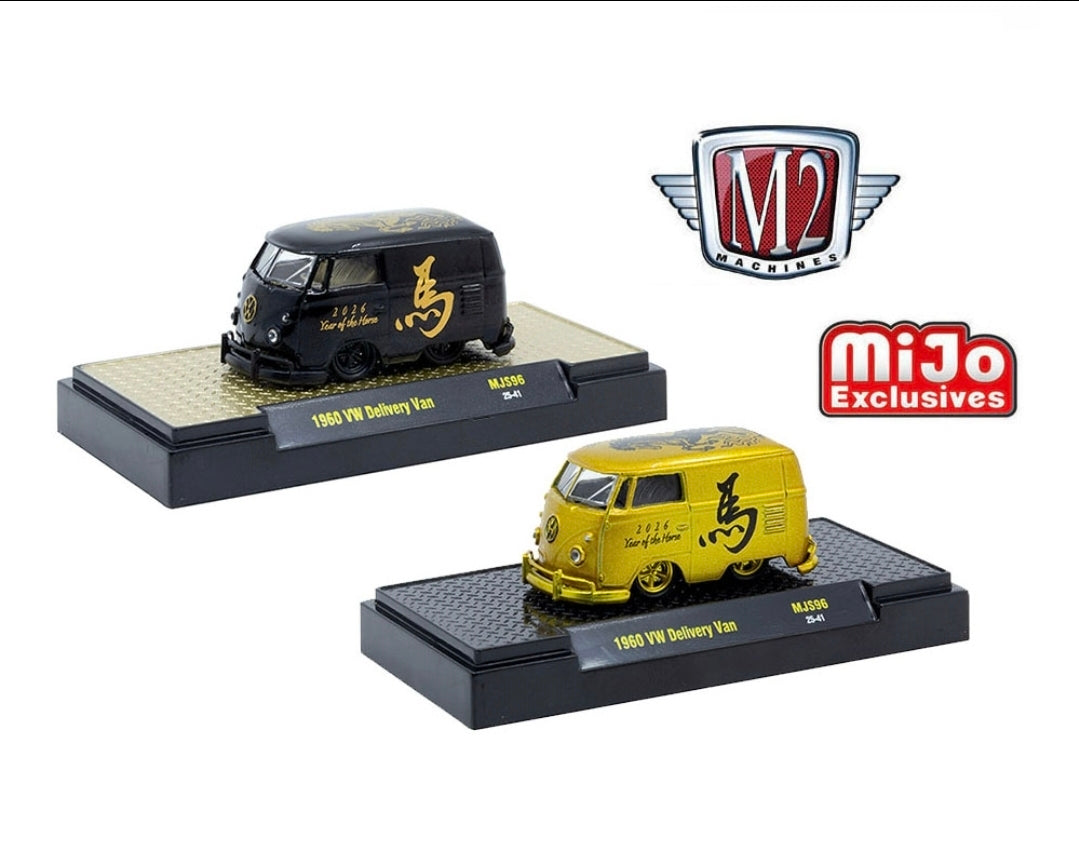 M2 Machines 1:64 1960 Volkswagen Delivery Van “2026 Year Of The Horse”