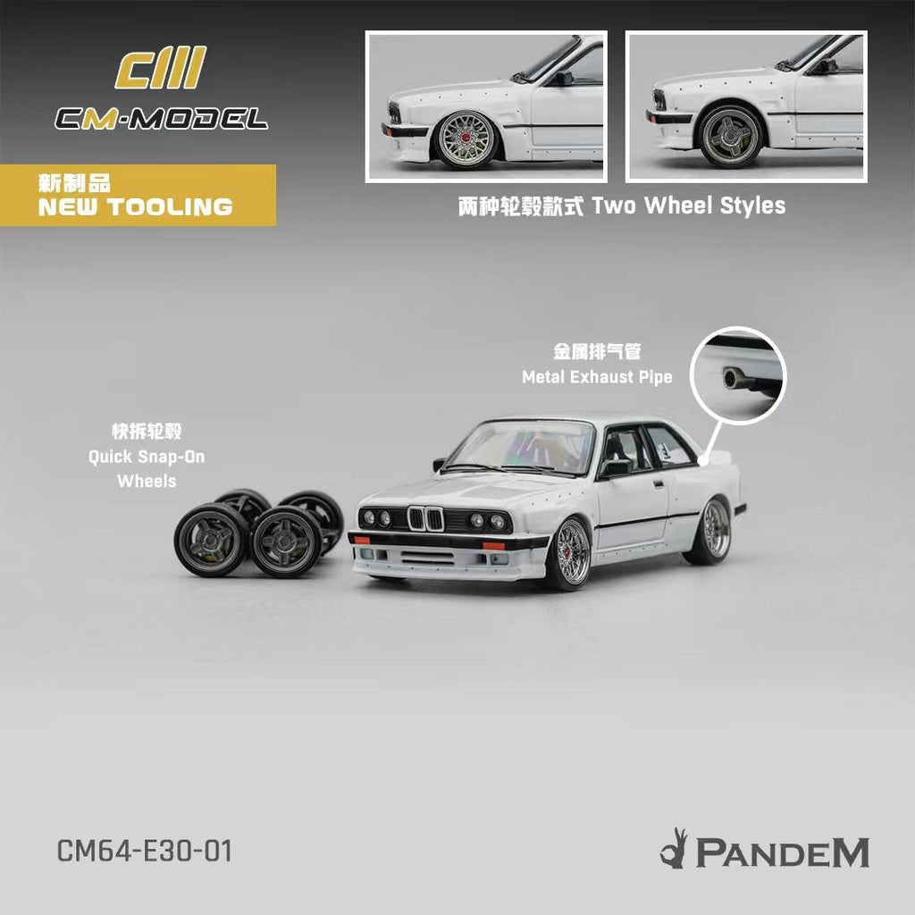 CM MODEL 1/64 Pandem M3 E30 Pearl
White CM64-E30-01
