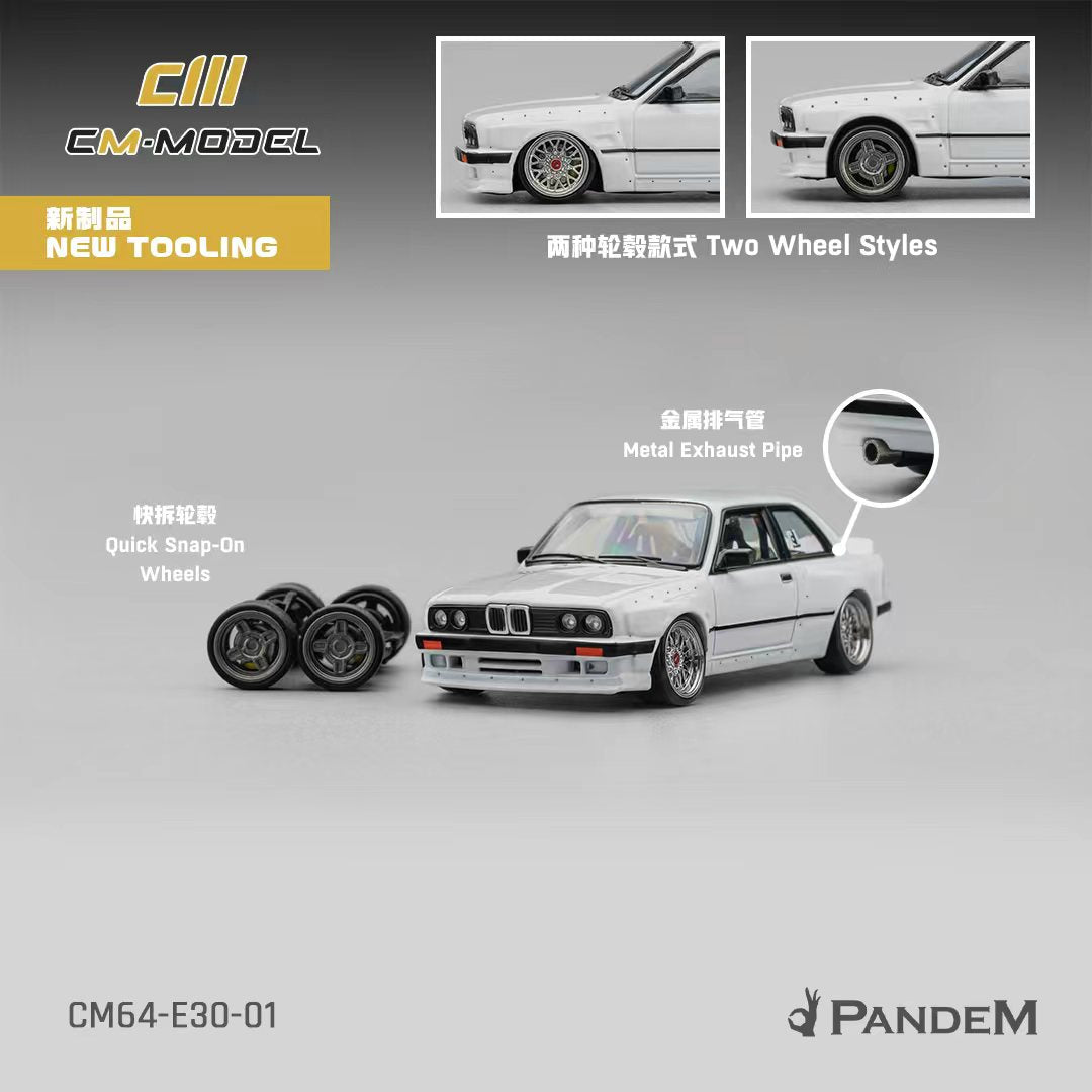 CM MODEL 1/64 Pandem M3 E30 Pearl
White CM64-E30-01