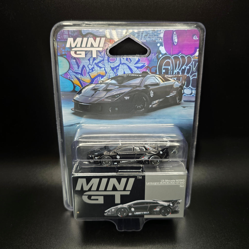 Mini GT 1:64 Lamborghini LB-Silhouette WORKS MURCIELAGO GT- Evo Black