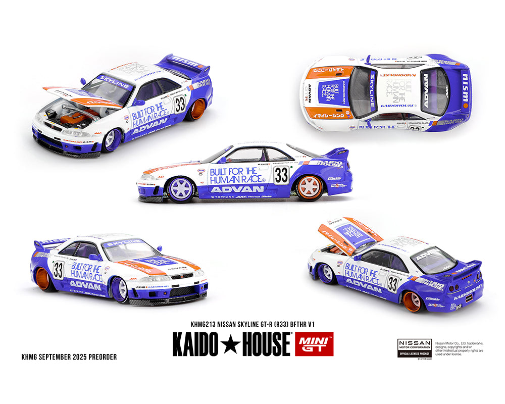 Kaido House Nissan Skyline GT-R (R33) BFTHR V1 – White w/ Blue Two-tone #213