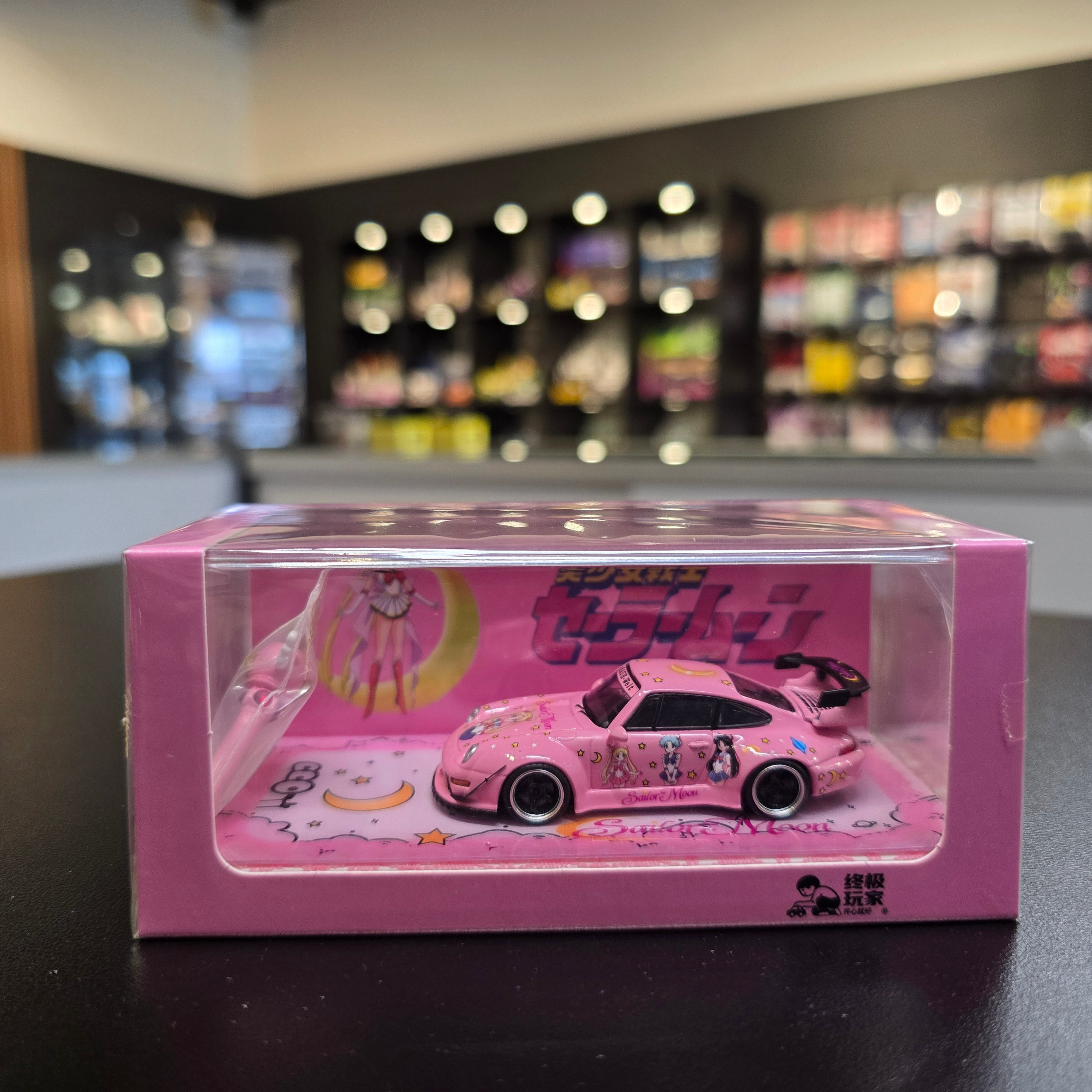 ZJWJ Model 1/64 Rauh-Welt Widebody Diecast RWB964 Sailer Moon + Fairy Stick