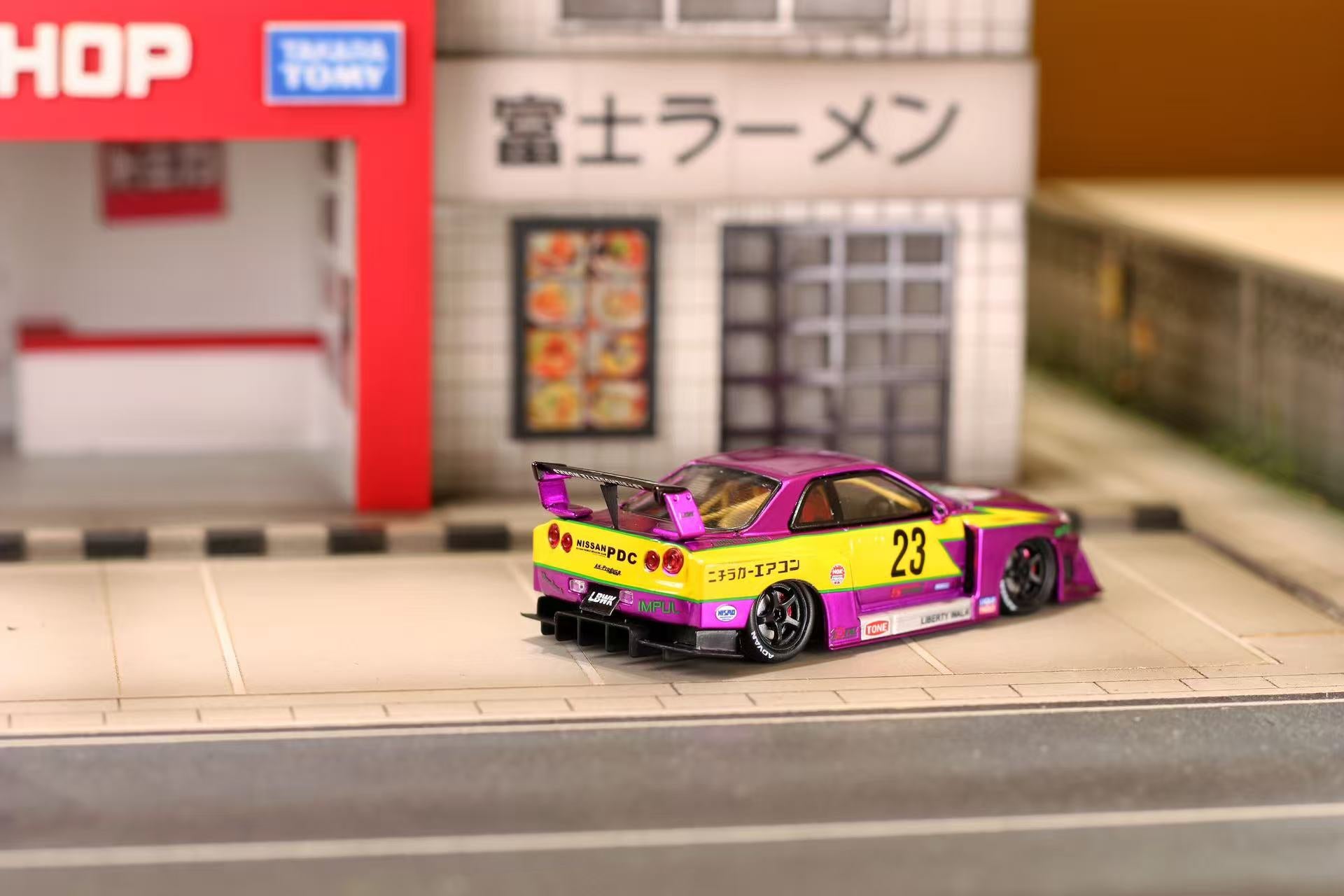 Street Weapon 1:64 LBWK ER34 Diecast Model - Chromed Purple Special Edition