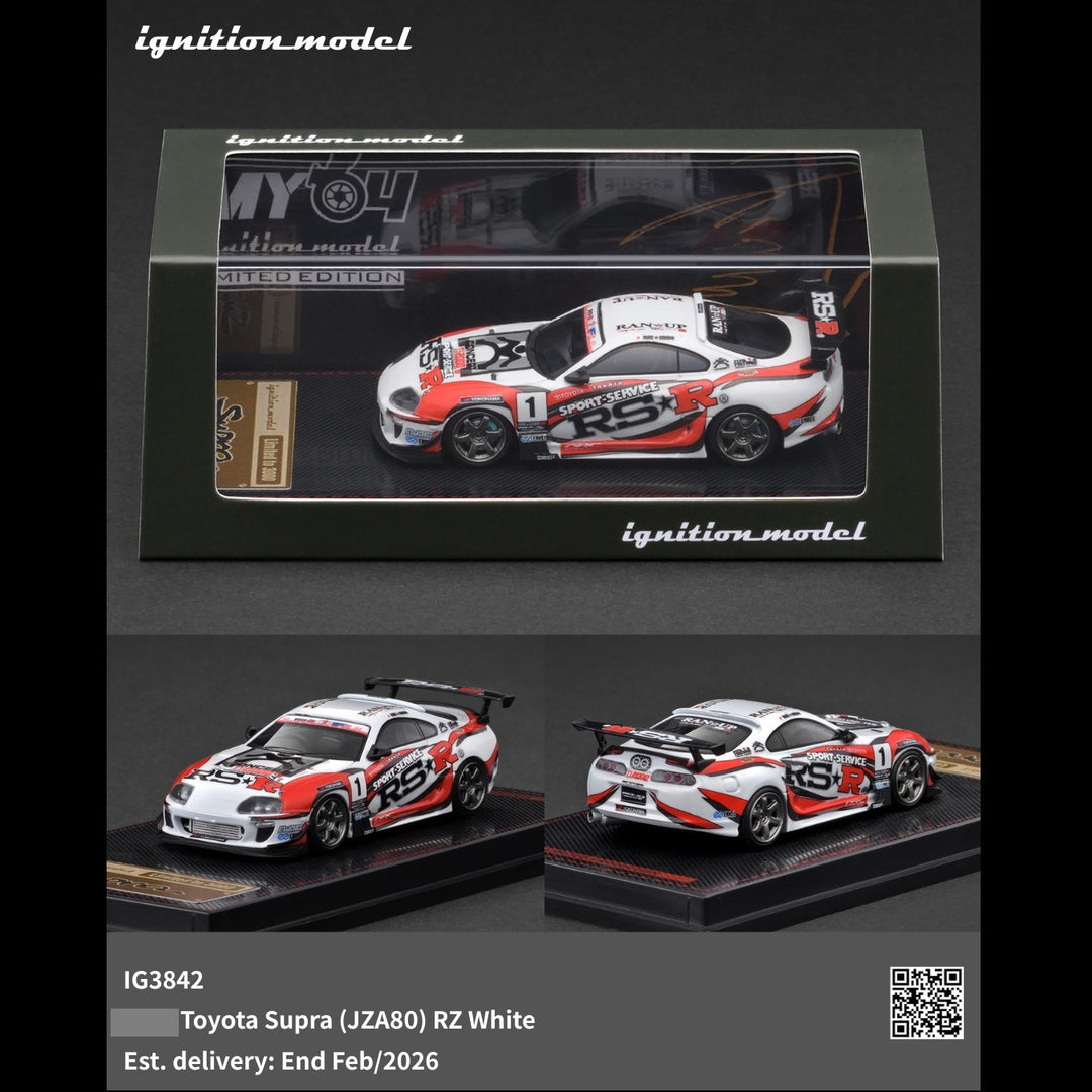 Ignition Model 1/64 Toyota Supra (JZA80) RZ – White Malaysia Exclusive IG3842